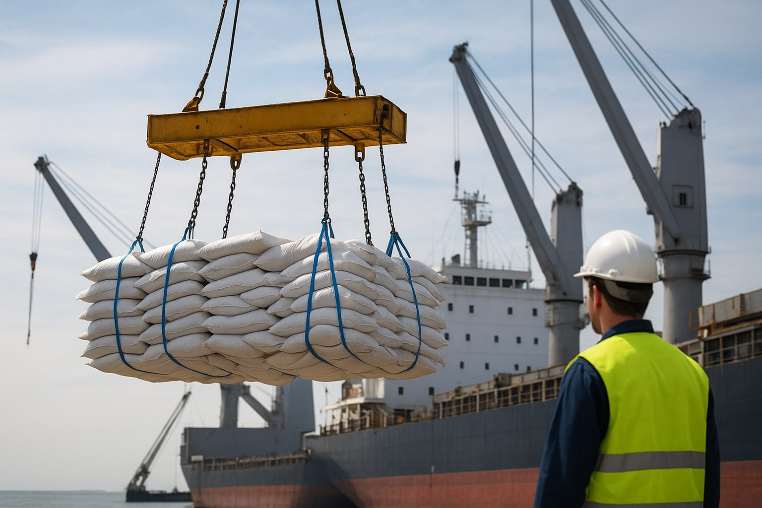 O navio Lady Lilly atracou no Porto de Paranaguá para um embarque de carga de sementes de gergelim e outras para exportação