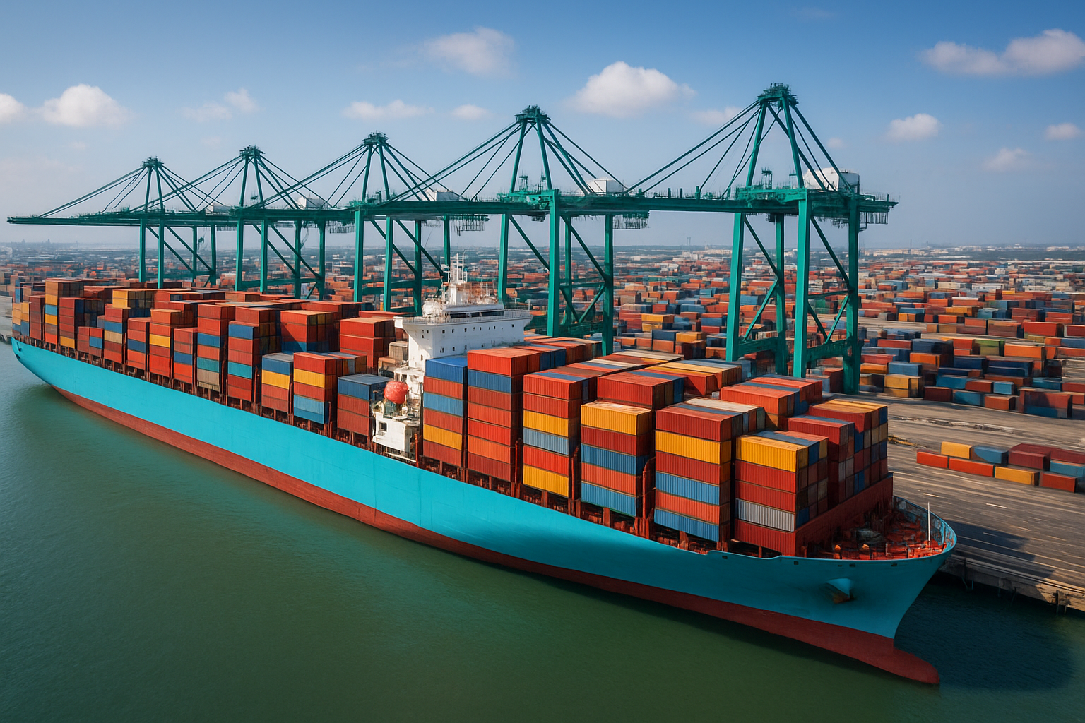 A gigante no transporte de cargas, Maersk, está acelerando o seu projeto de sustentabilidade para zerar a emissão de carbono até o ano de 2040 nas operações dos portos