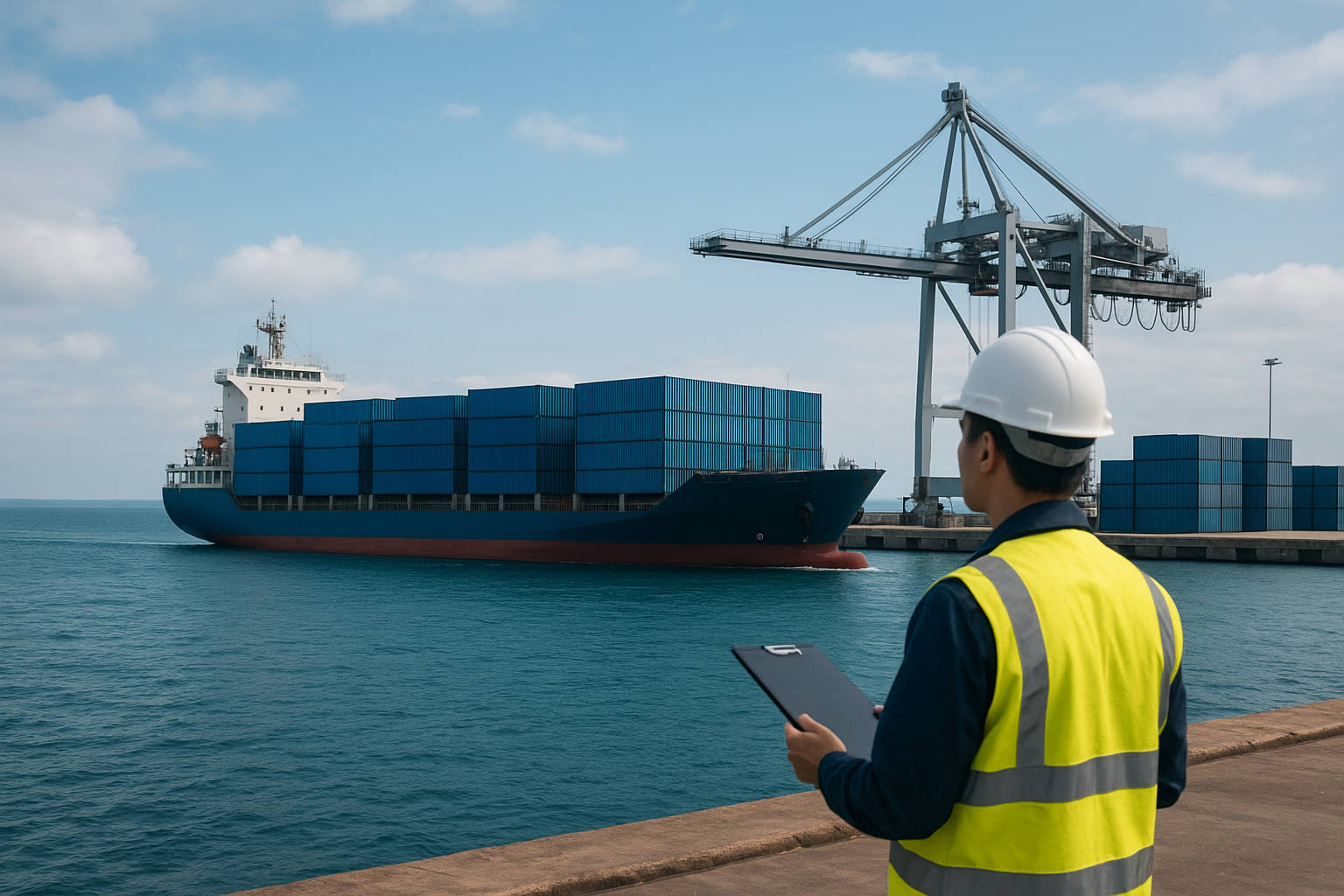 barcaças oceânicas de transporte de contêineres feitas no Brasil