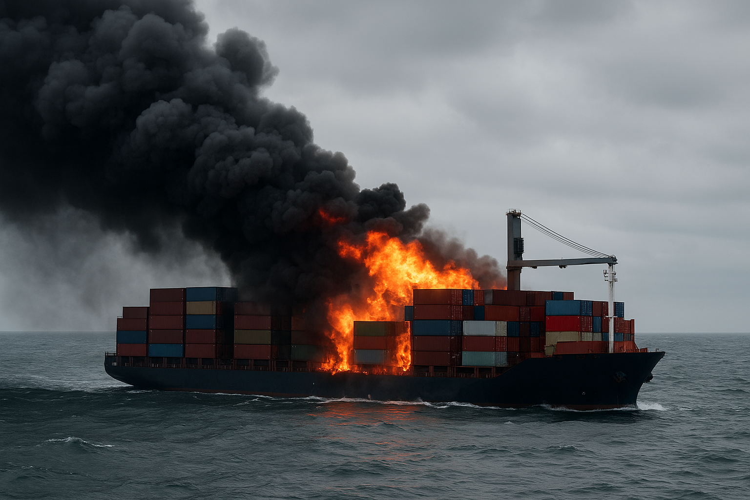 navio porta-contêineres afunda na Arábia Saudita