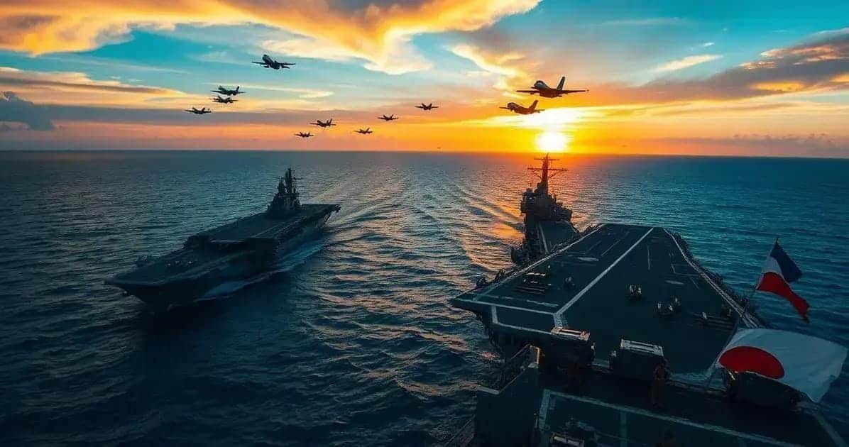 Exercício Naval Conjunto: França, Japão e EUA Unem Forças no Pacific Steller 2025