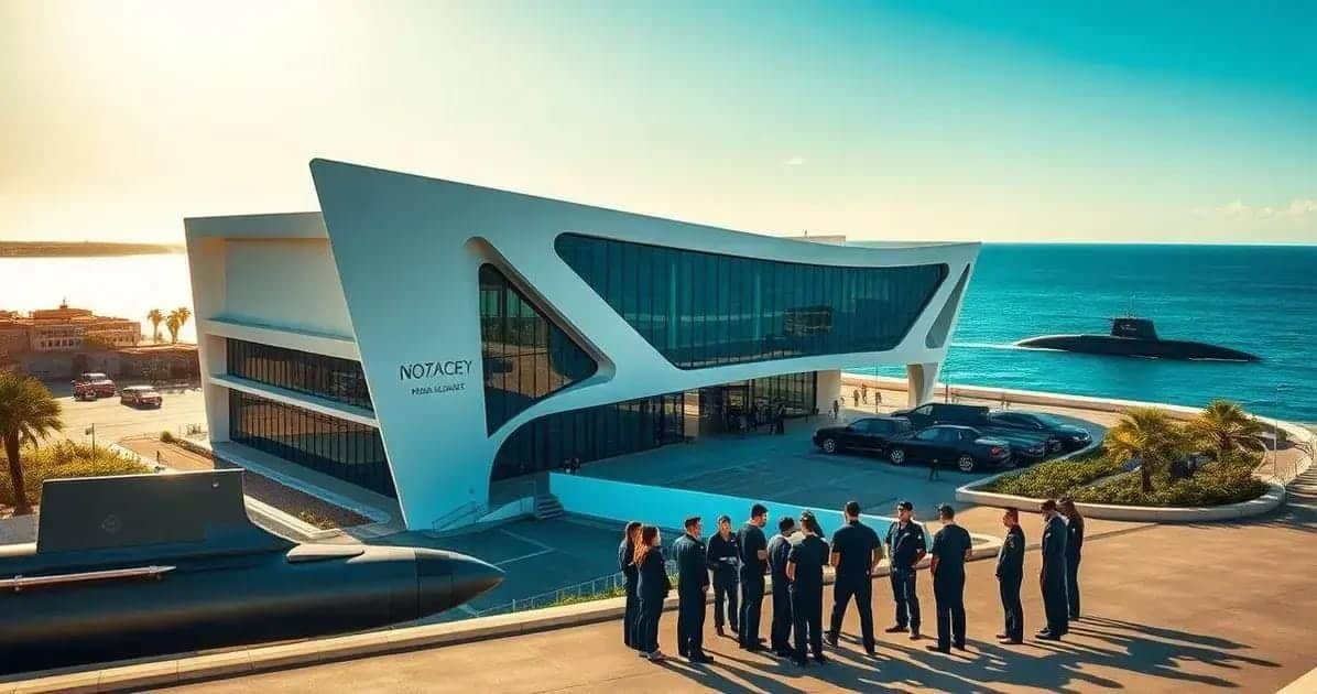 O Papel do Novo Prédio Administrativo na Base de Submarinos