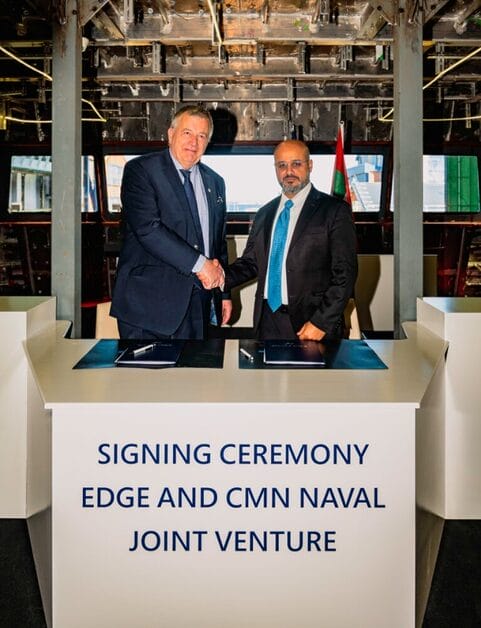 EDGE e CMN NAVAL criam joint venture em Abu Dhabi para produzir corvetas e embarcações de patrulha com tecnologia de ponta. (Imagem: reprodução)