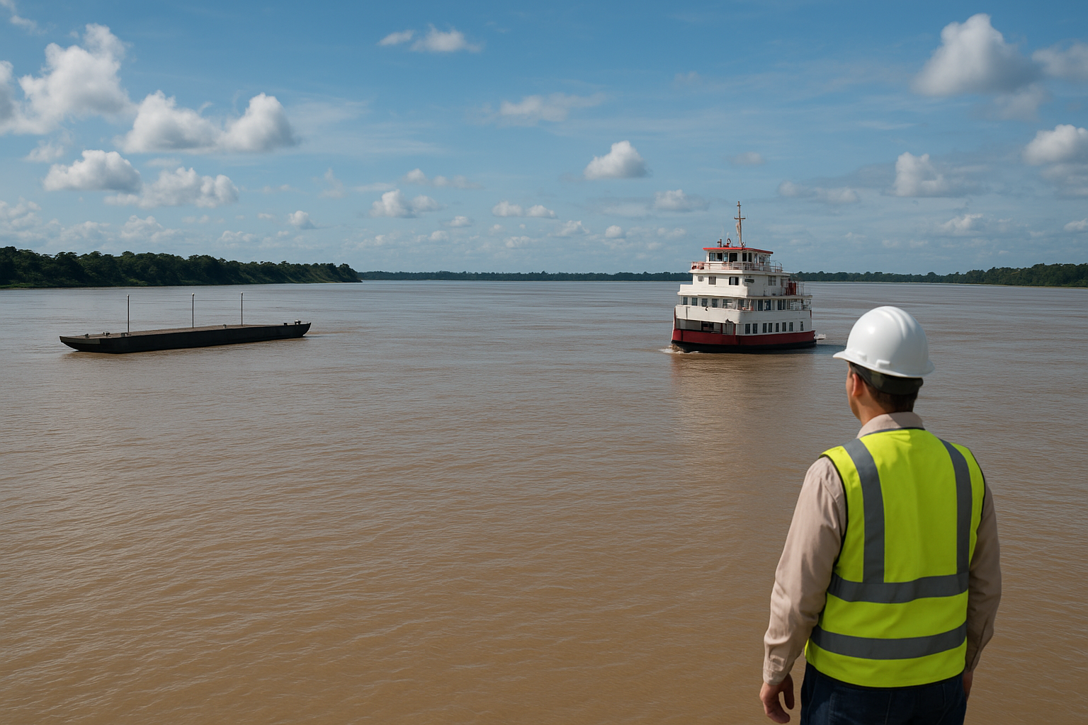 Segurança na Amazônia: Marinha do Brasil atua em Humaitá para proteger embarcações e garantir a navegação segura no Rio Madeira, essencial para o transporte na região