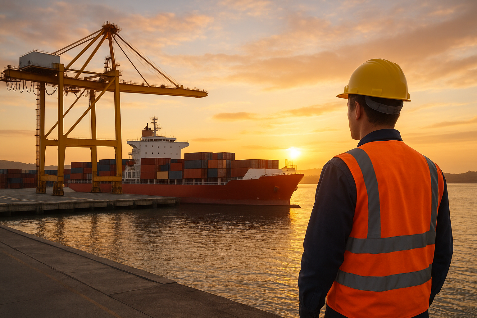 Vista aérea do Estaleiro Enseada, na Bahia, com infraestrutura moderna e plataforma offshore ancorada no Rio Paraguaçu. Imagem: Divulgação Enseada.