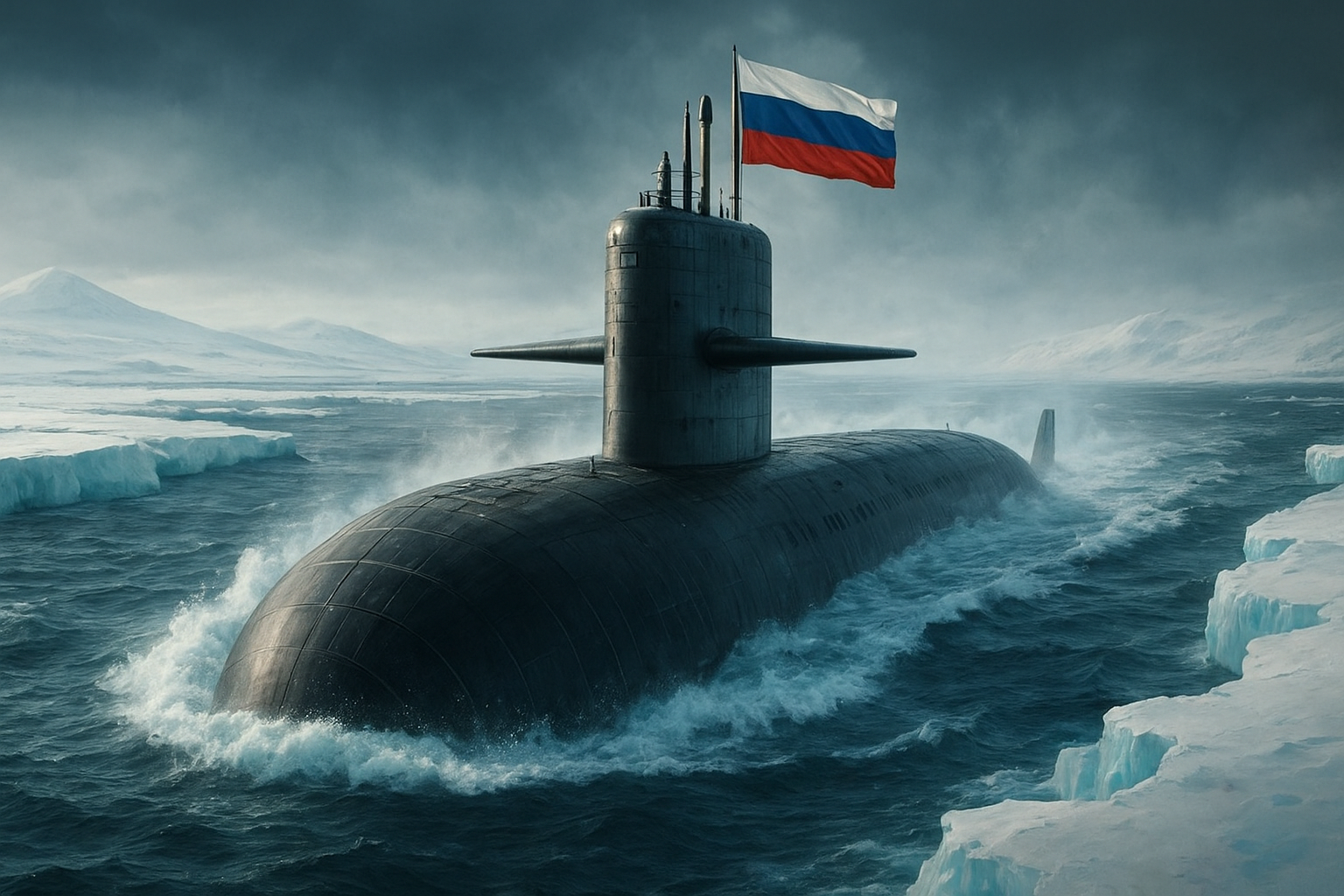 Rússia intensifica sua presença no Ártico com uma frota de submarinos nucleares e mísseis, ampliando seu domínio estratégico e militar.
