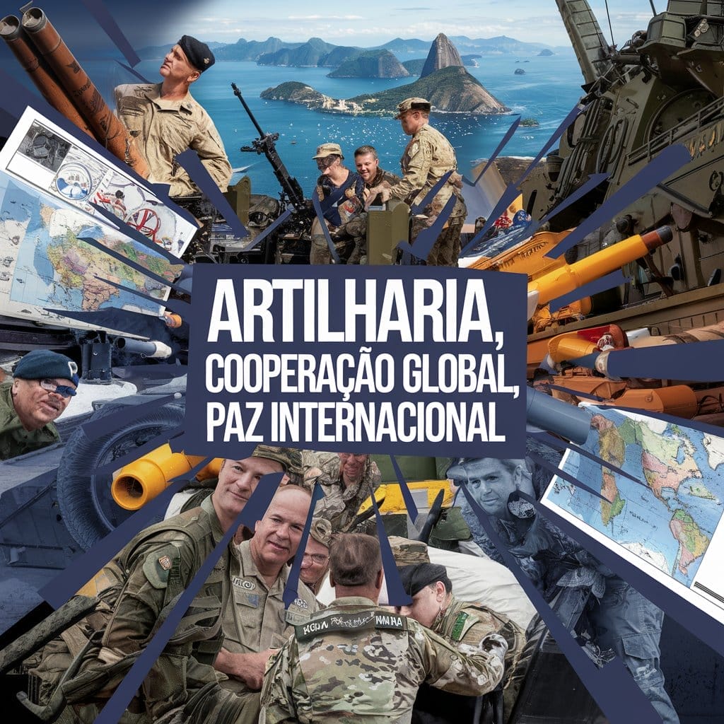 Marinha do Brasil sedia workshop internacional sobre manual de artilharia das Nações Unidas em março de 2025 no Rio de Janeiro. (Imagem: ilustração/ Ideogram)