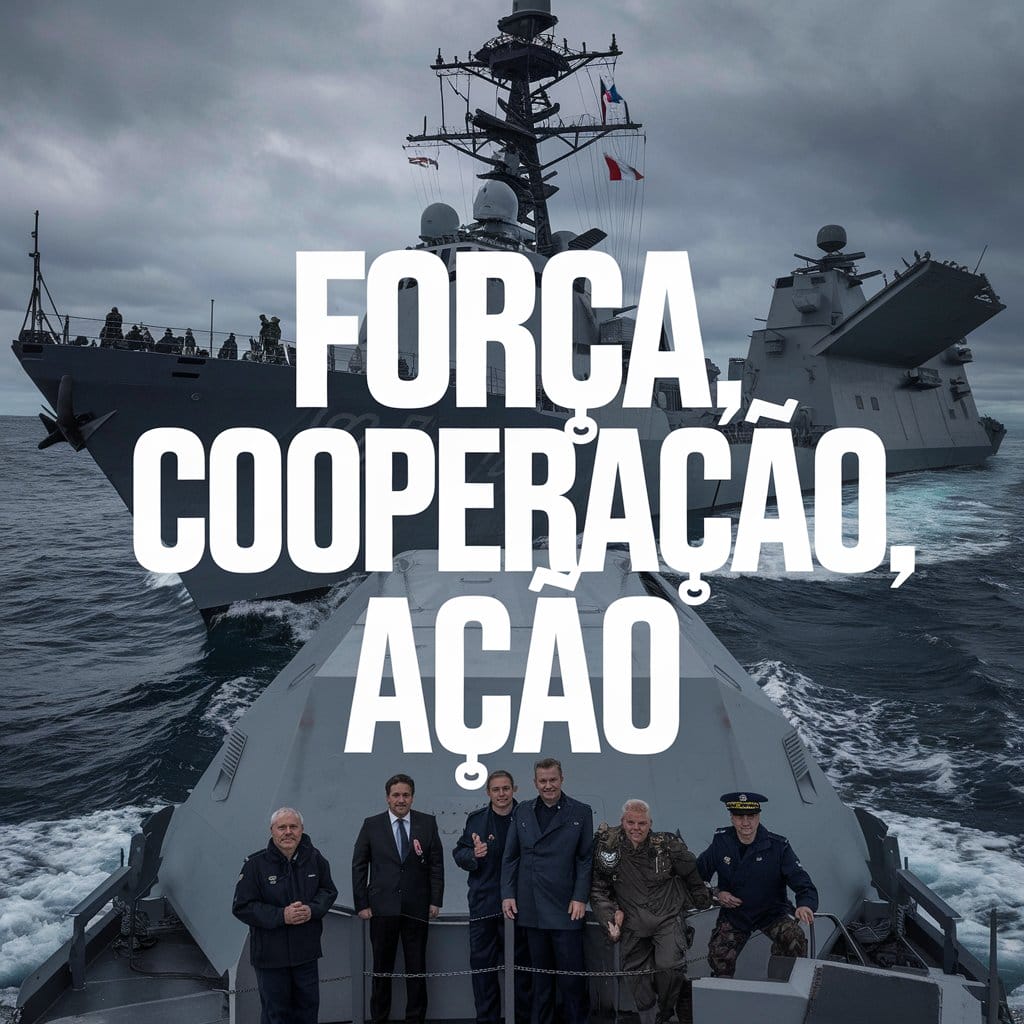Marinha do Brasil e França iniciam a Operação "Jeanne d'Arc 2025" em Fortaleza para aprimorar cooperação e fortalecer laços militares. (Imagem: ilustração/ Ideogram)