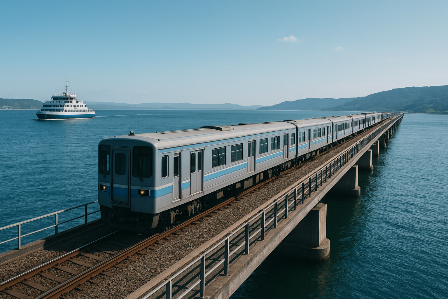 Trens cruzam o mar a bordo de navio no sul da Itália, conectando a península à ilha da Sicília por meio de uma travessia única na Europa.