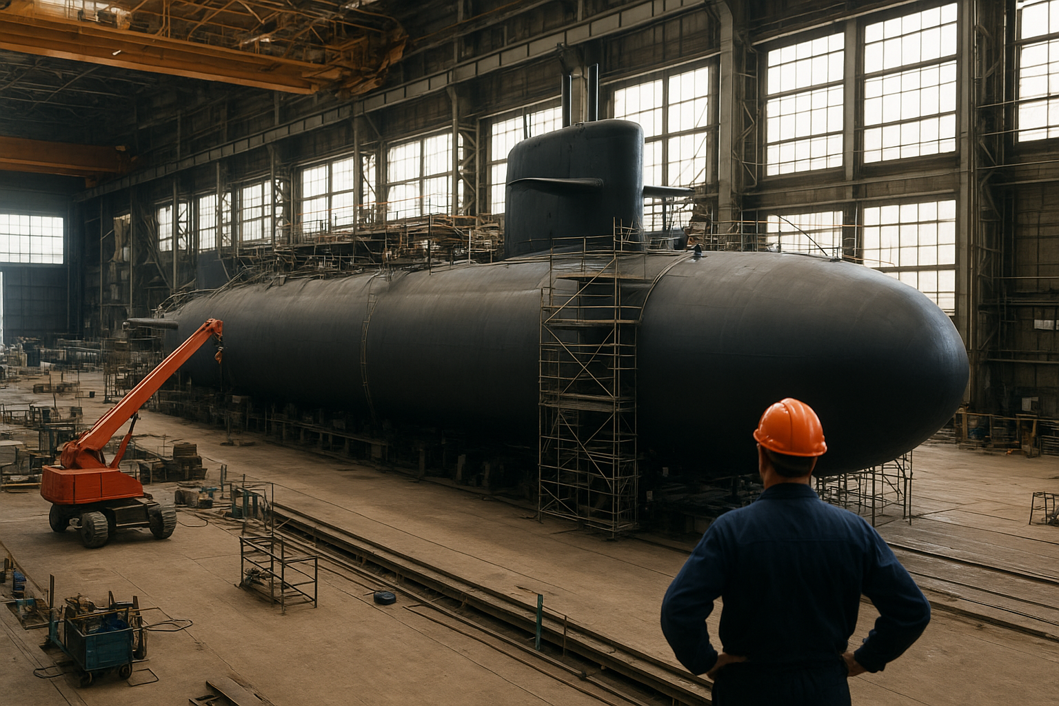 Reino Unido inicia construção do submarino nuclear HMS Dreadnought.