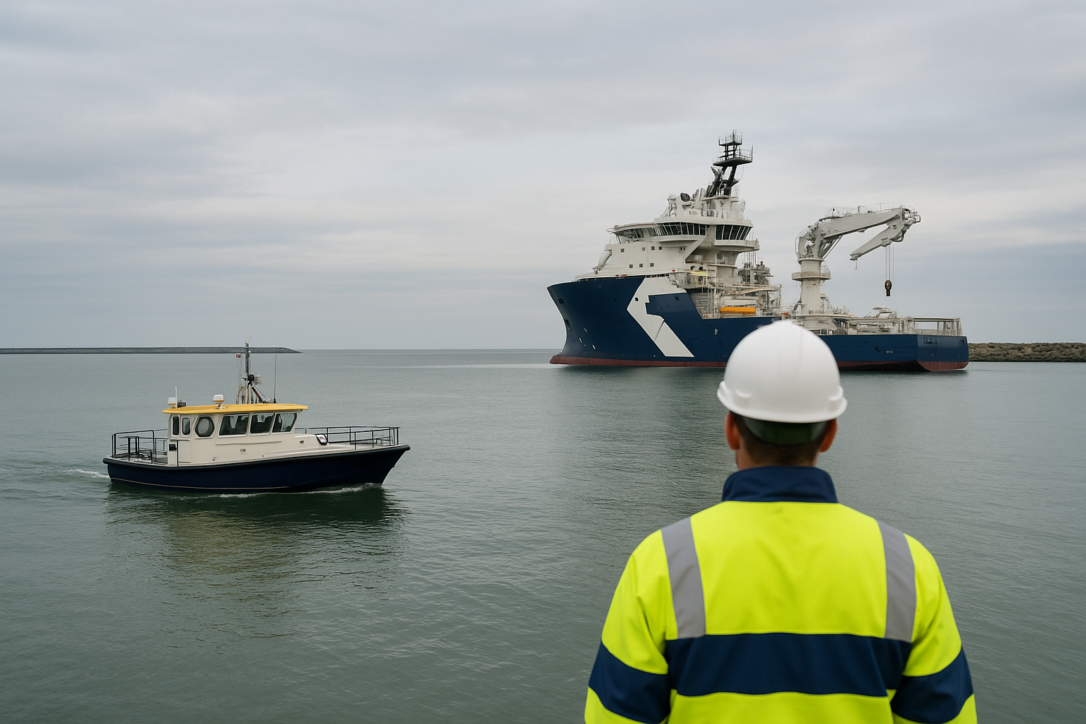 Embarcação híbrida de construção submarina da Olympic Group equipada com tecnologia Kongsberg Maritime, em operação no setor offshore.